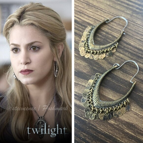 Lucky Brand Coin Disc Hoop Earrings ALT Color ASO Rosalie Hale - Picture 1 of 6